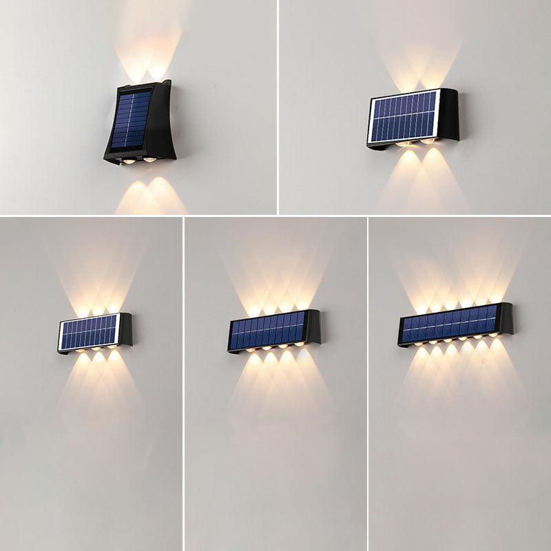 Lumiora Moderne Solar-LED-Wandleuchte für Außen | Rechteckiges Design | IP56 Wasserdicht | Verschiedene Größen & Lichtstärken