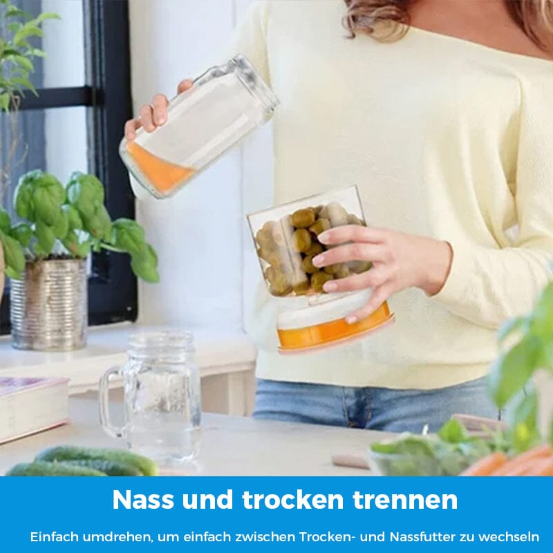 PicklePal - Essiggurken- und Olivenglasbehälter mit Sieb