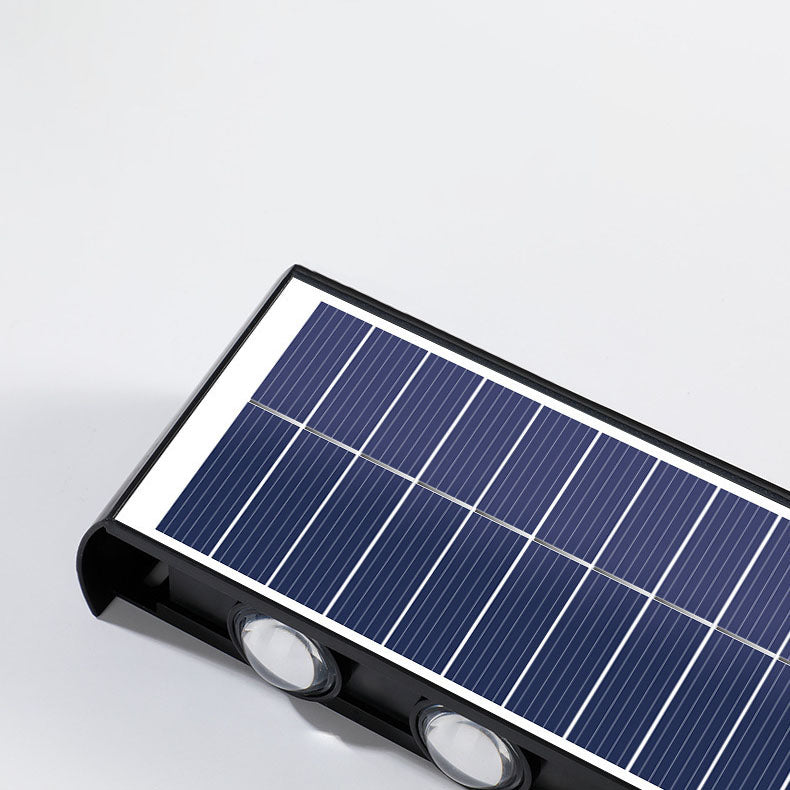 Lumiora Moderne Solar-LED-Wandleuchte für Außen | Rechteckiges Design | IP56 Wasserdicht | Verschiedene Größen & Lichtstärken