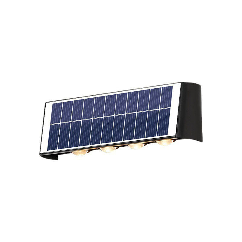 Lumiora Moderne Solar-LED-Wandleuchte für Außen | Rechteckiges Design | IP56 Wasserdicht | Verschiedene Größen & Lichtstärken