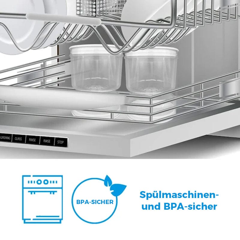 PicklePal - Essiggurken- und Olivenglasbehälter mit Sieb