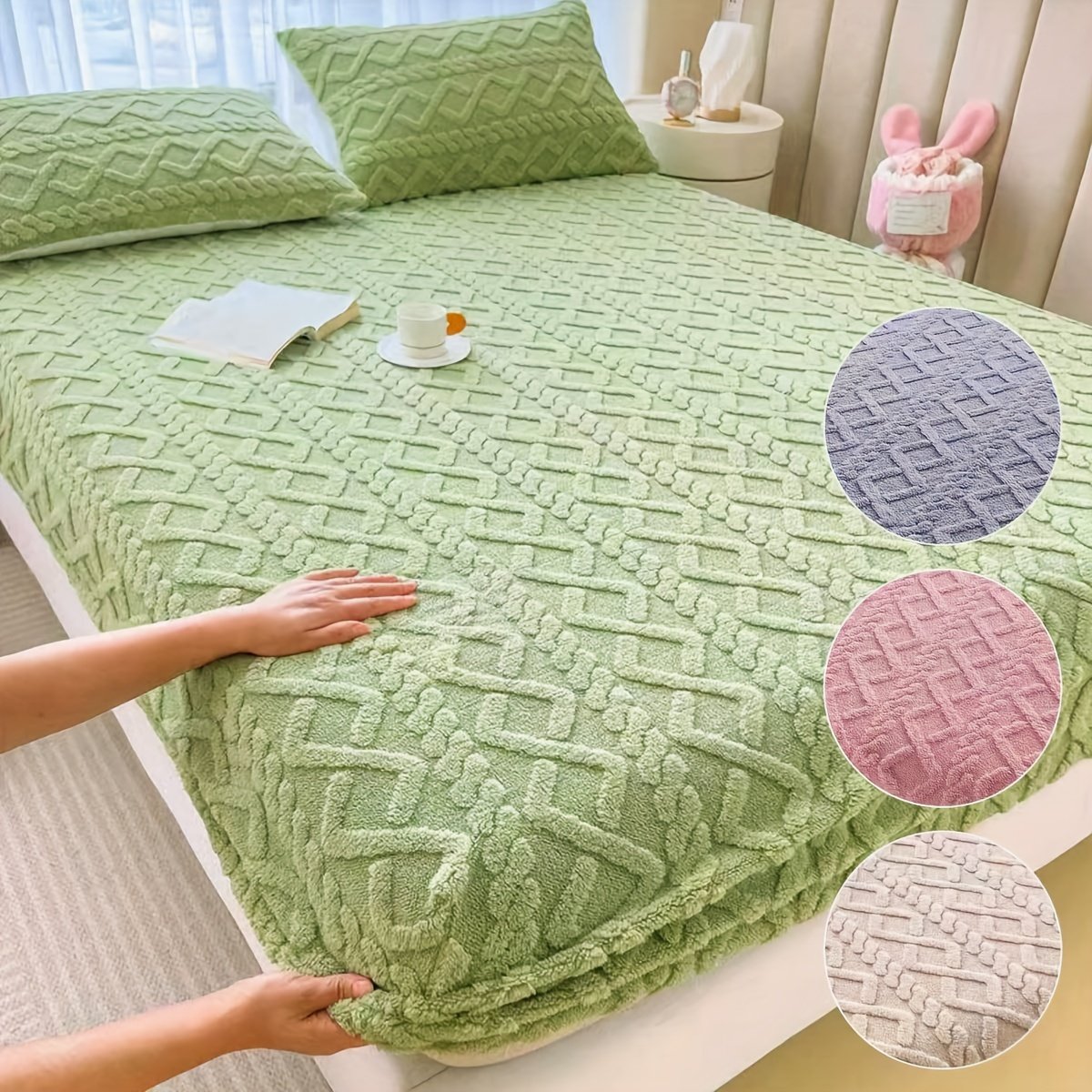 SleepVel - Neues Flanell-Samt-Bettlaken