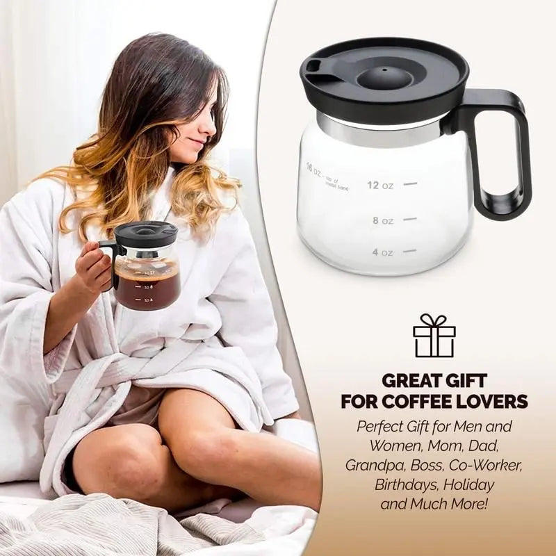 BrewMate – Stilvoller Glasbecher mit Kaffeekannen-Design