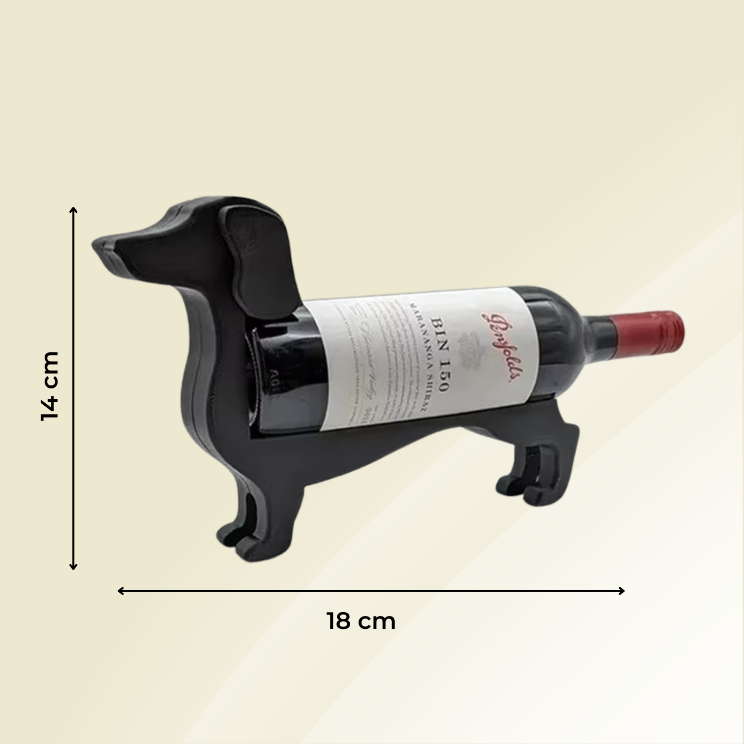 Weinflaschenhalter Dackel CorkHound | Originelles Design | Stabil & Dekorativ | Für 375–500 ml