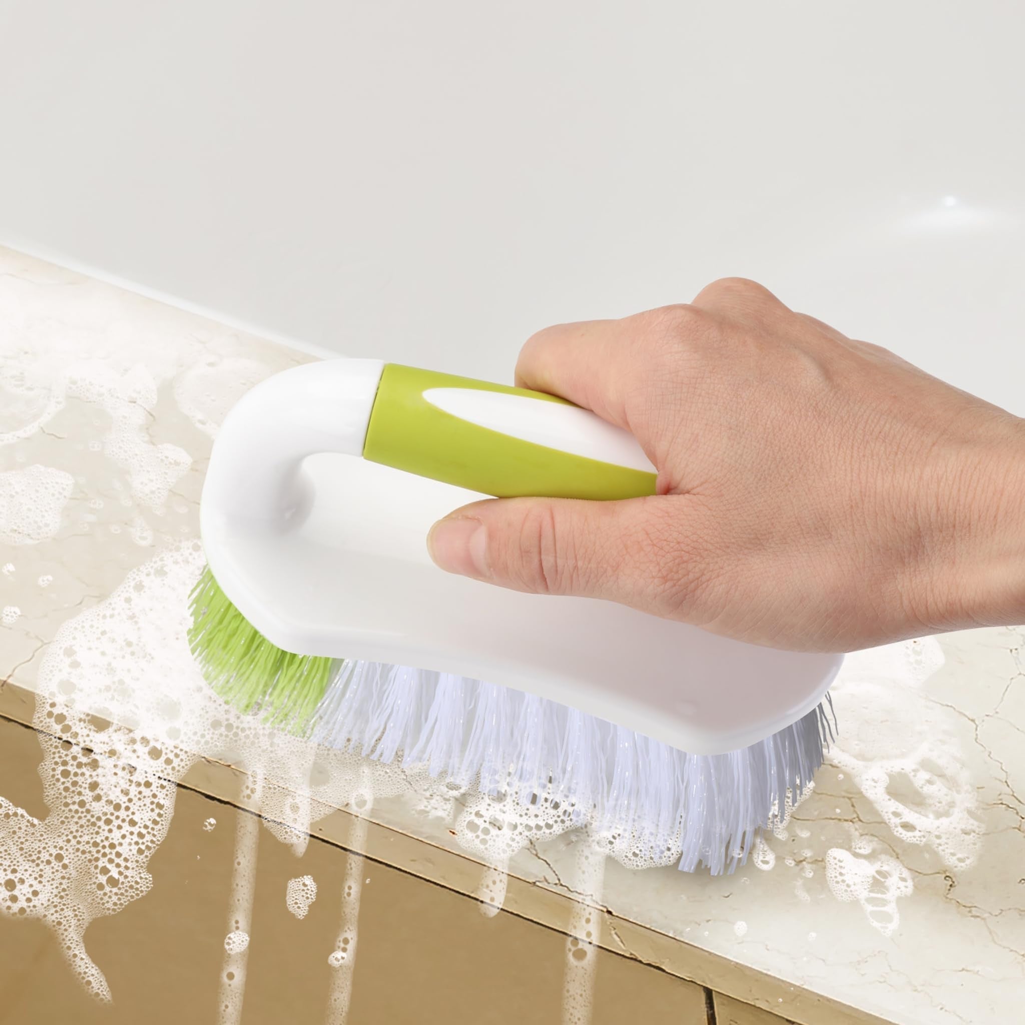 Handreinigungsbürste BRUSHLYTIK | Harte Borsten | Ergonomischer Griff | Für Fugen, Fliesen & Böden