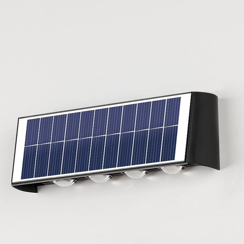 Lumiora Moderne Solar-LED-Wandleuchte für Außen | Rechteckiges Design | IP56 Wasserdicht | Verschiedene Größen & Lichtstärken
