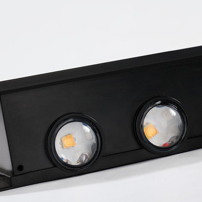 Lumiora Moderne Solar-LED-Wandleuchte für Außen | Rechteckiges Design | IP56 Wasserdicht | Verschiedene Größen & Lichtstärken