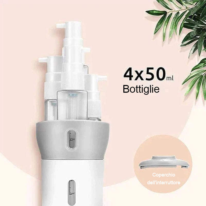 JetSetGo – 4-in-1 Flaschenspender für müheloses Reisen!