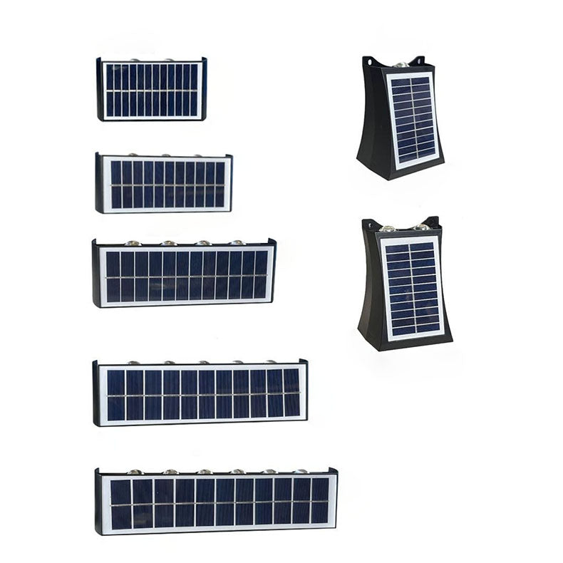 Lumiora Moderne Solar-LED-Wandleuchte für Außen | Rechteckiges Design | IP56 Wasserdicht | Verschiedene Größen & Lichtstärken