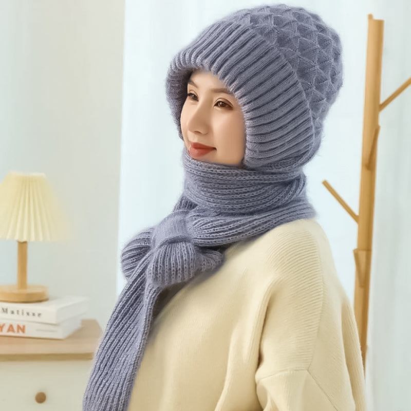 1+1 GRATIS | ScarfBeanie - Damenschal und Beanie-Mütze in einem