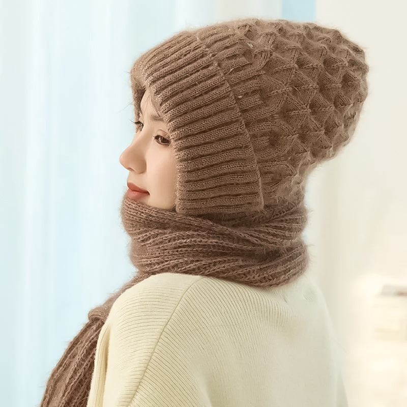 1+1 GRATIS | ScarfBeanie - Damenschal und Beanie-Mütze in einem