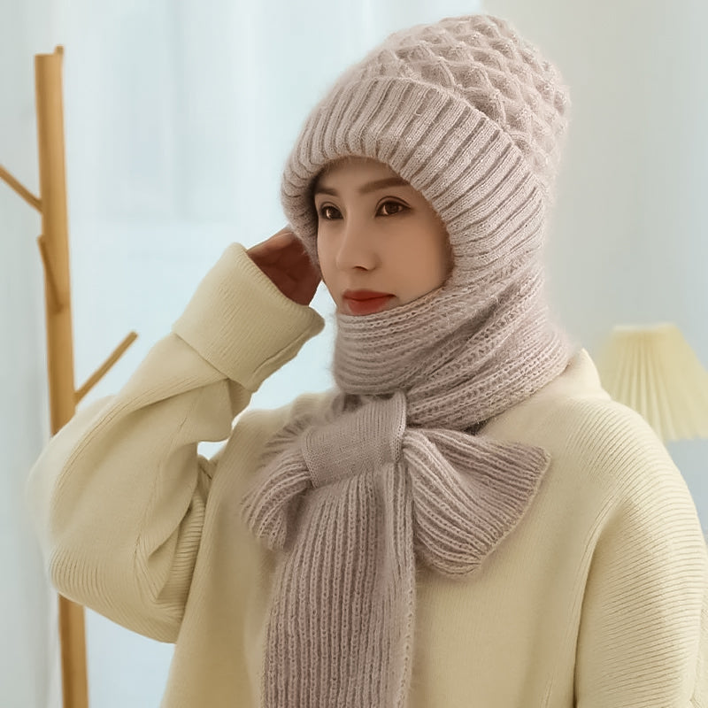 1+1 GRATIS | ScarfBeanie - Damenschal und Beanie-Mütze in einem