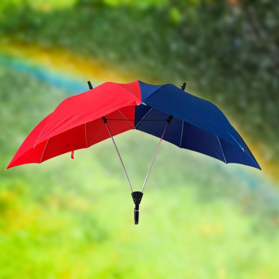 PairShield - Doppelter Regenschirm für Paare mit UV-Schutz