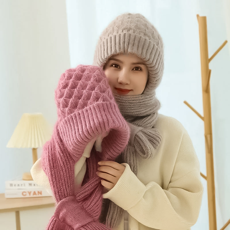 1+1 GRATIS | ScarfBeanie - Damenschal und Beanie-Mütze in einem