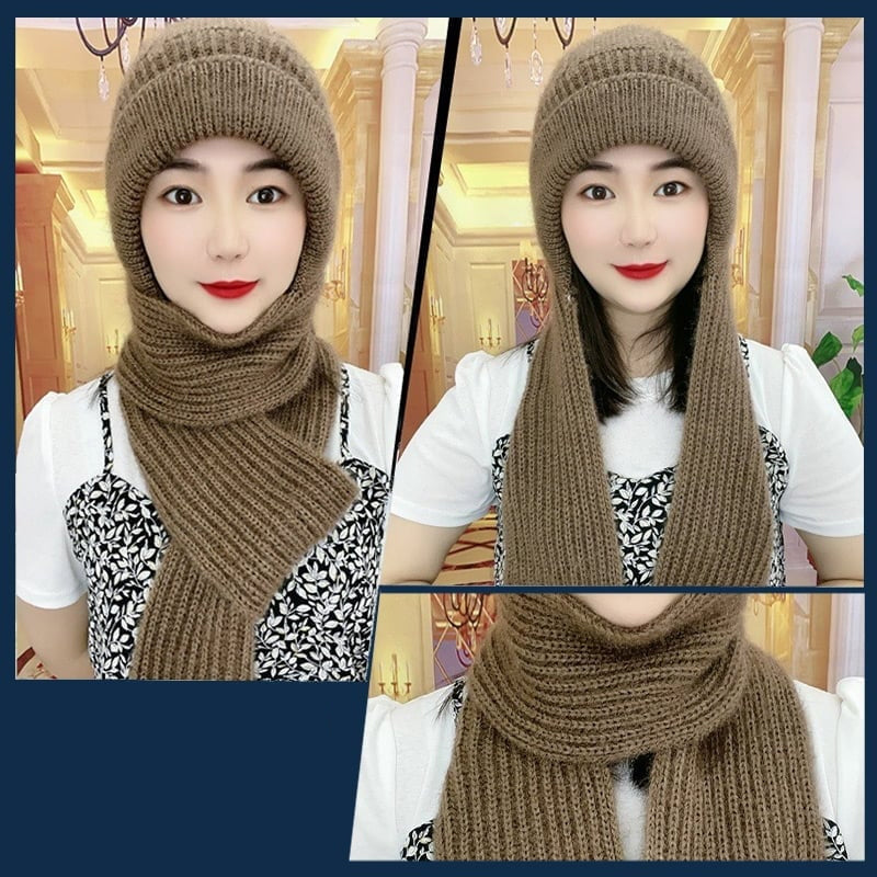 1+1 GRATIS | ScarfBeanie - Damenschal und Beanie-Mütze in einem