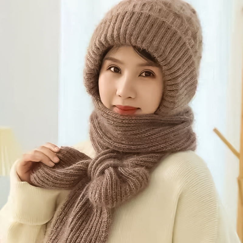 1+1 GRATIS | ScarfBeanie - Damenschal und Beanie-Mütze in einem