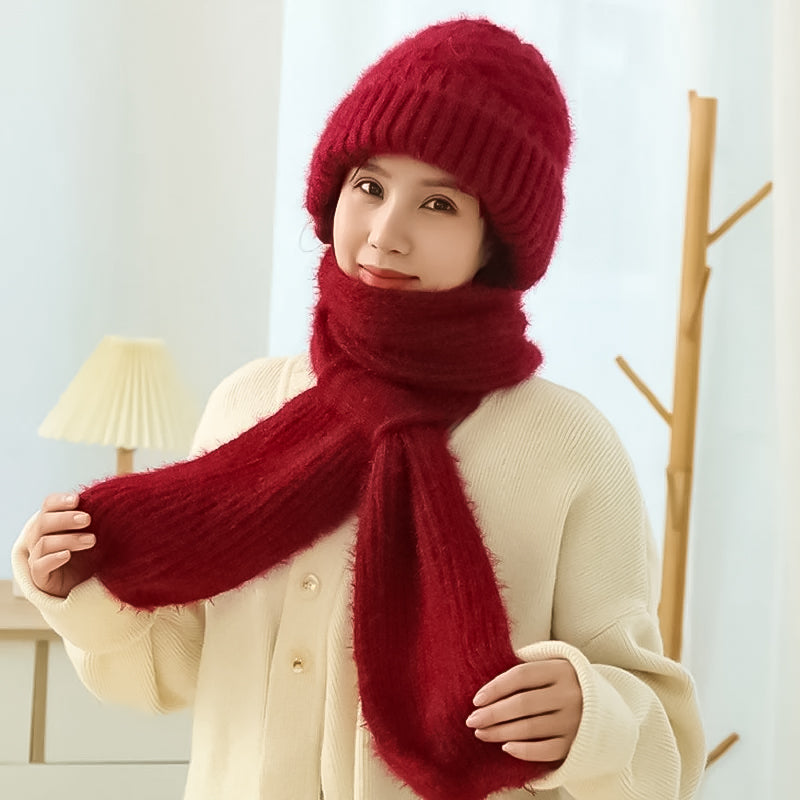 1+1 GRATIS | ScarfBeanie - Damenschal und Beanie-Mütze in einem