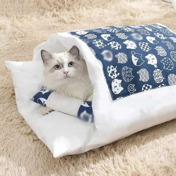 SleepyPaw – Kuscheliges Haustierbett mit Kissen