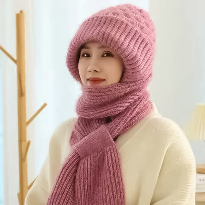 1+1 GRATIS | ScarfBeanie - Damenschal und Beanie-Mütze in einem