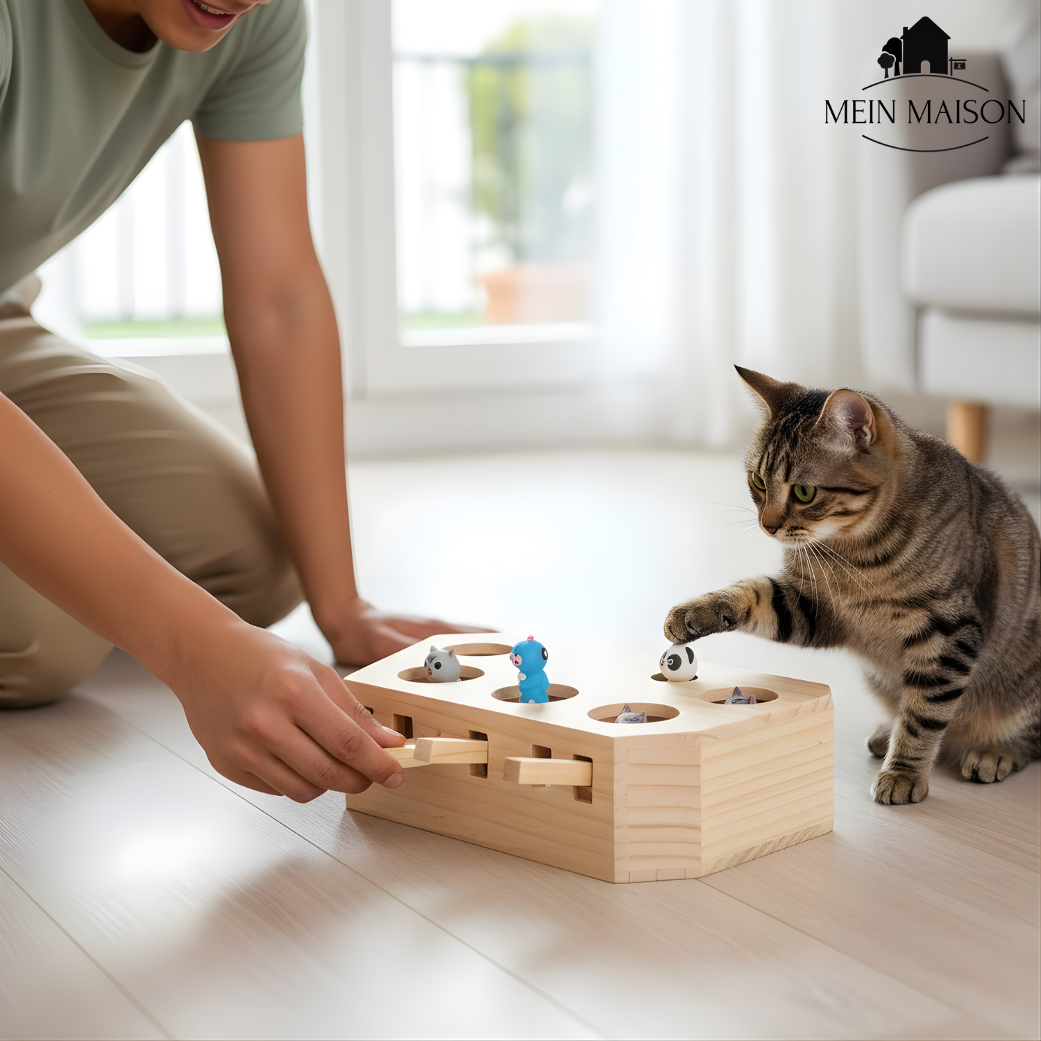 PawFun Holz – Unbegrenzter Spielspaß für zufriedene Katzen