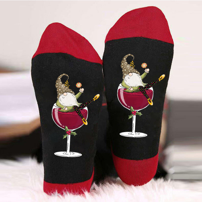 1+1 GRATIS | TipsyToes - Kreative Weinglas Socken