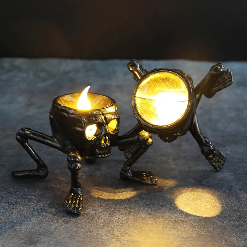 2+1 GRATIS | GhostFlare - Halloween Hand & Totenkopf Kerzenständer