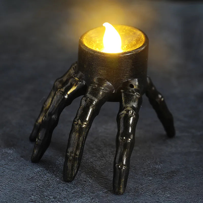 2+1 GRATIS | GhostFlare - Halloween Hand & Totenkopf Kerzenständer