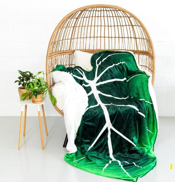 LeafyLuxe™ - Blattförmige Vlies-Decke