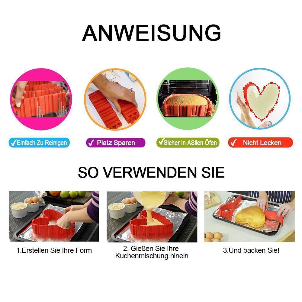 2+2 GRATIS | BakeArt - Silikon Kuchen Form DIY