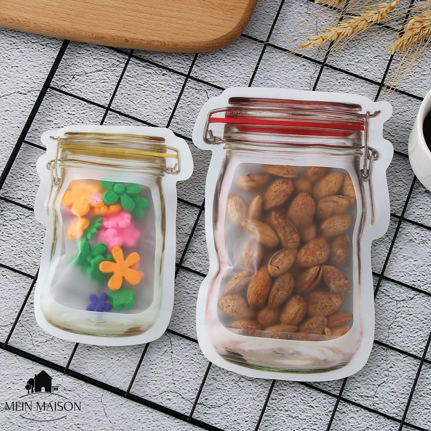 5+5 GRATIS | EcoJar – Wiederverwendbare Beutel im Einmachglas-Design!
