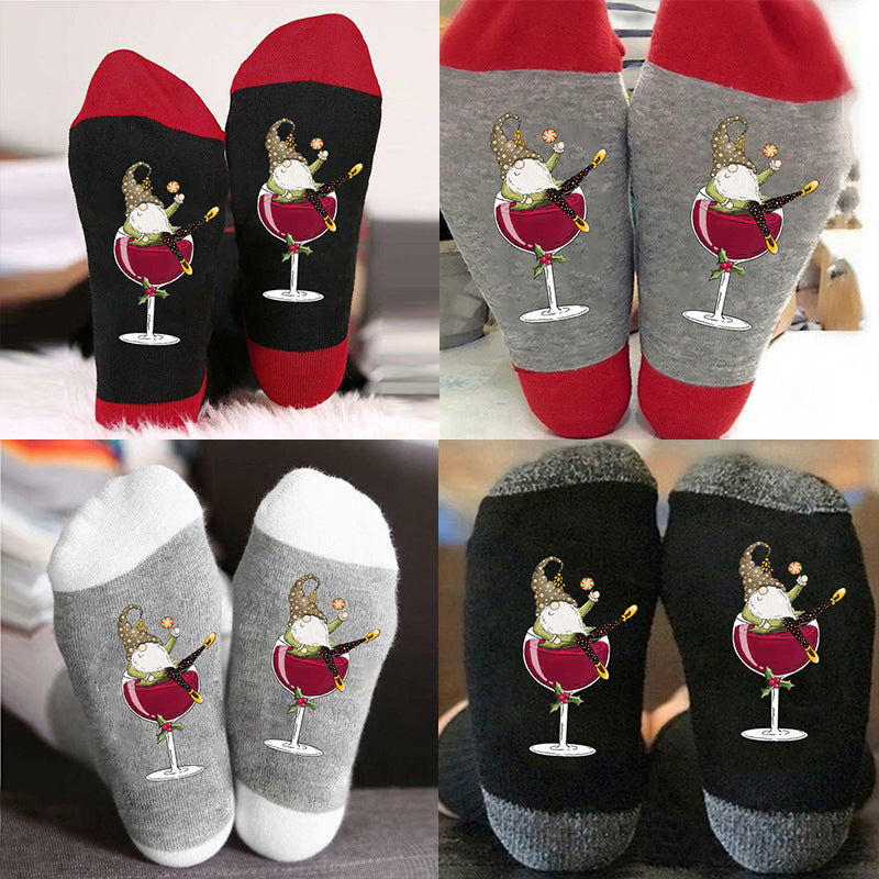 1+1 GRATIS | TipsyToes - Kreative Weinglas Socken