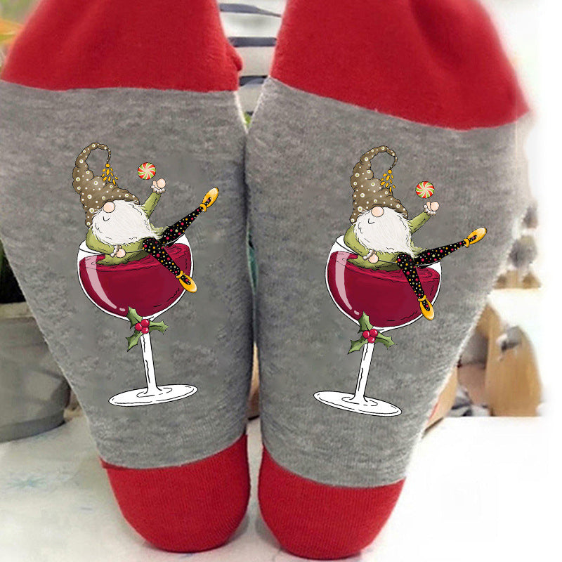 1+1 GRATIS | TipsyToes - Kreative Weinglas Socken