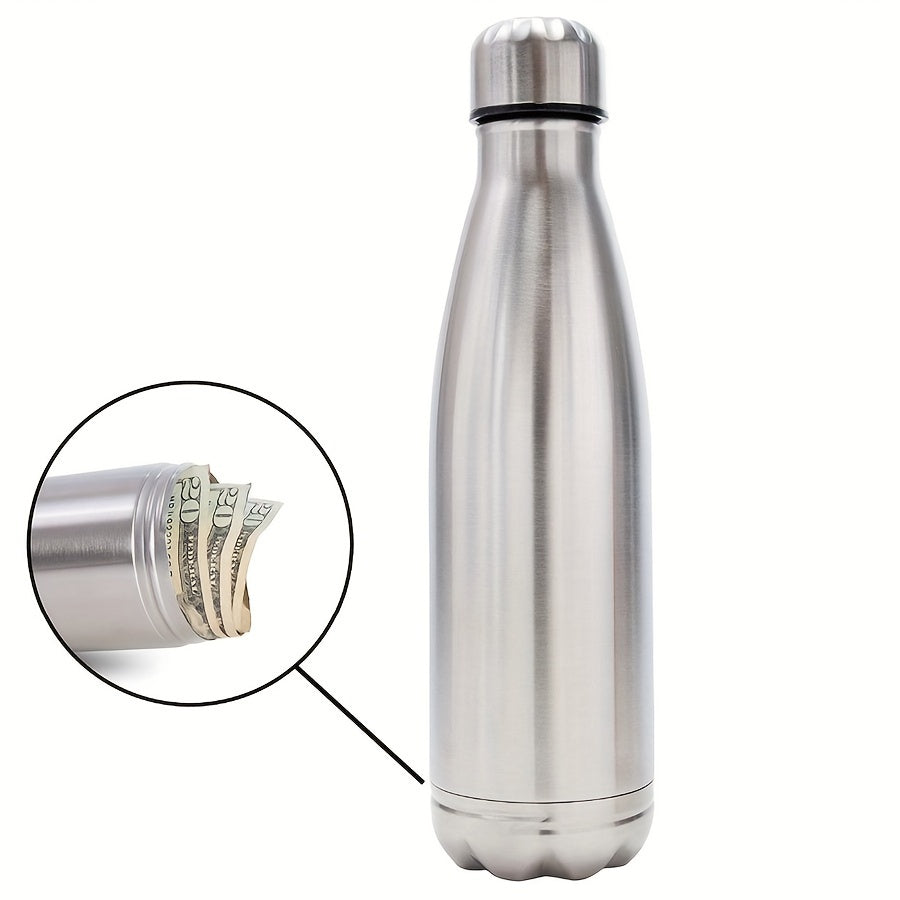 Isolierflasche VaultBottle Smart | Mit Geheimfach | 12h heiß & 24h kalt | Edelstahl | 450 ml | 27×7 cm