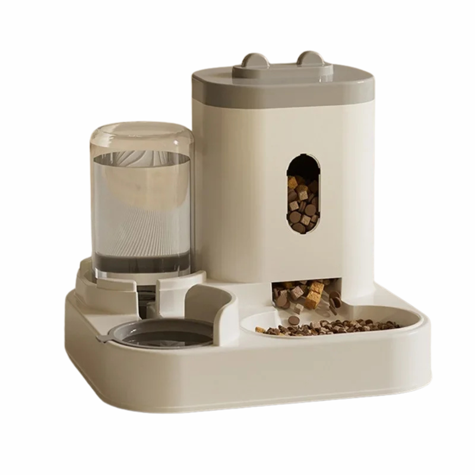 PawLuxe Automatischer Futterspender | 2-in-1 Futter- & Wasserspender | Große Kapazität | Hygienisch & Umfallsicher