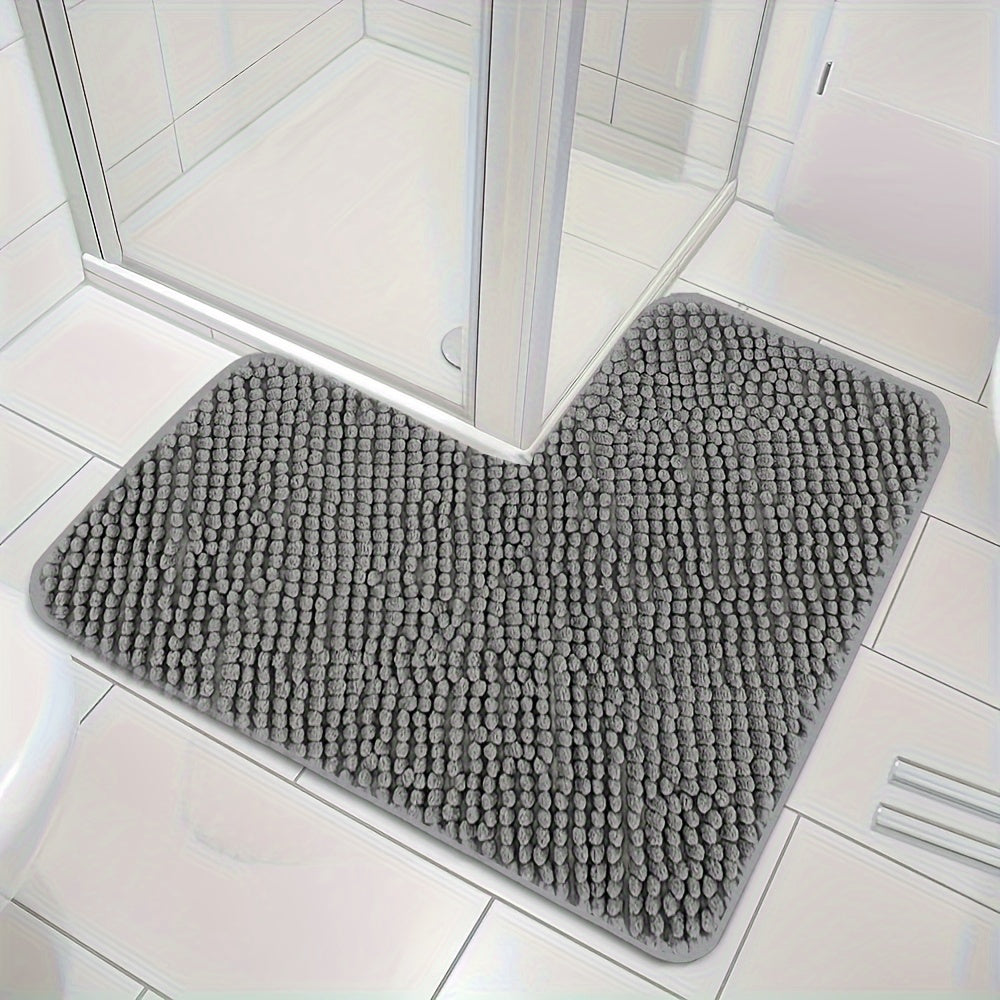 Eck-Badematte Lunava | L-Form für Dusche & Ecke | Rutschfest & Weich | 40x40x80 cm