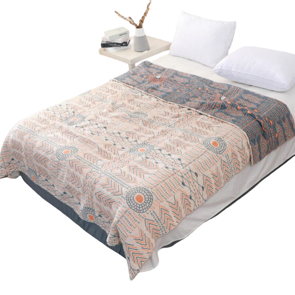 Mandoria Boho-Wendedecke | Mandala-Design | Beidseitig Nutzbar & Kuschelig Weich | 150×200 cm / 200×230 cm