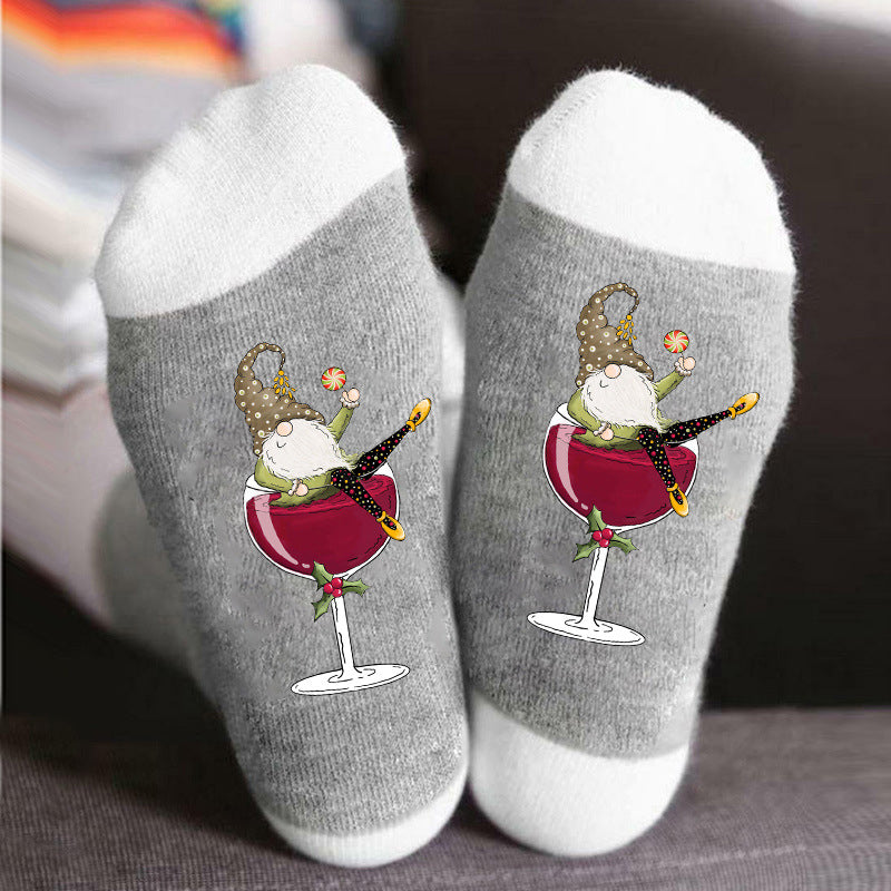 1+1 GRATIS | TipsyToes - Kreative Weinglas Socken