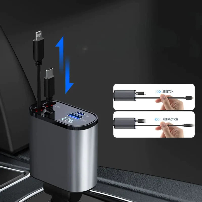 QuadCharge - Aufrollbares Schnellladegerät für das Auto