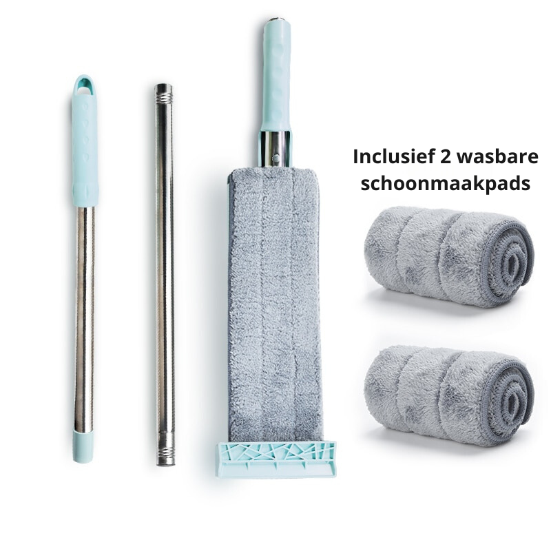 Bodenwischer FlexiWisch EasyMop | Mit Knick-Auswringfunktion | 2 waschbare Pads | Leicht & Kompakt | Ohne Eimer nutzbar