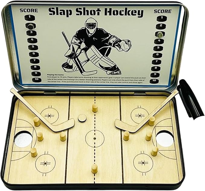 PuckMania – Das tragbare Mini-Hockey-Duell für unterwegs