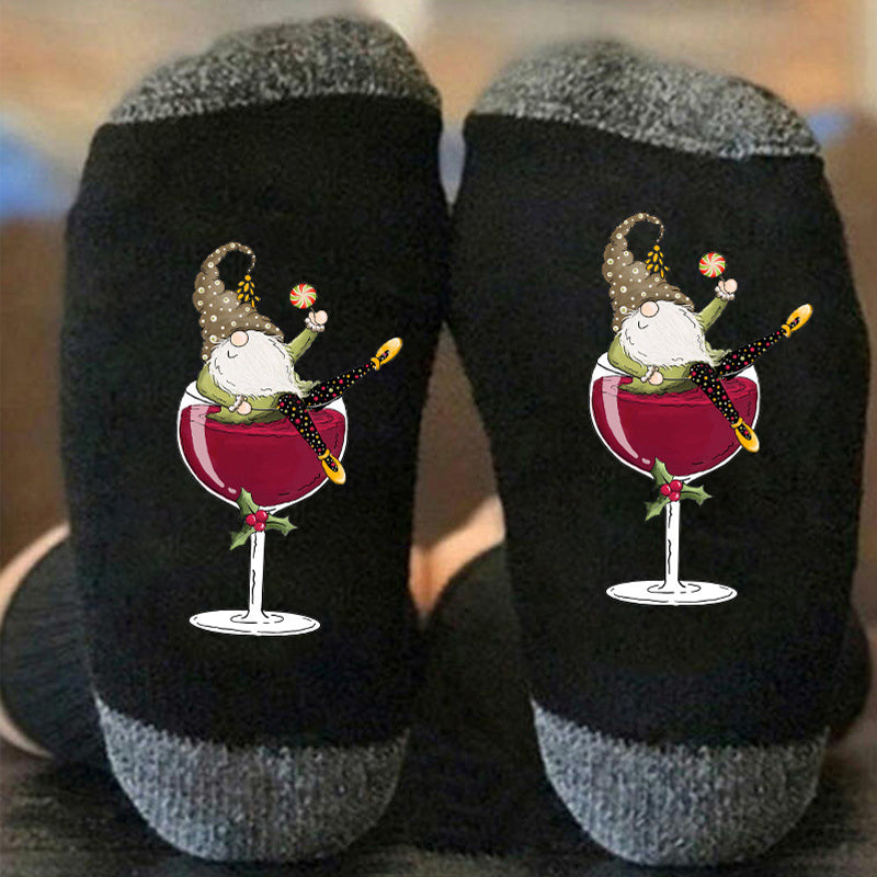 1+1 GRATIS | TipsyToes - Kreative Weinglas Socken