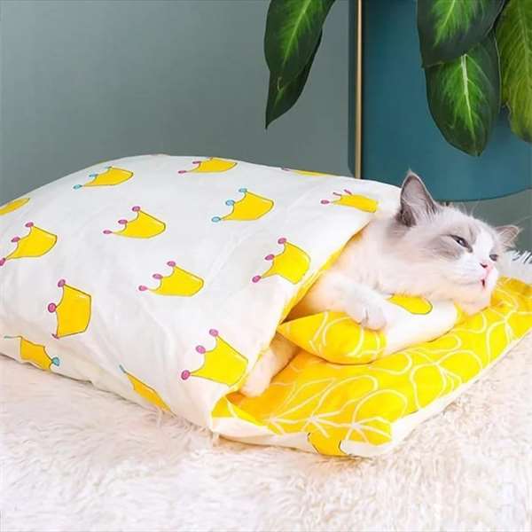 SleepyPaw – Kuscheliges Haustierbett mit Kissen
