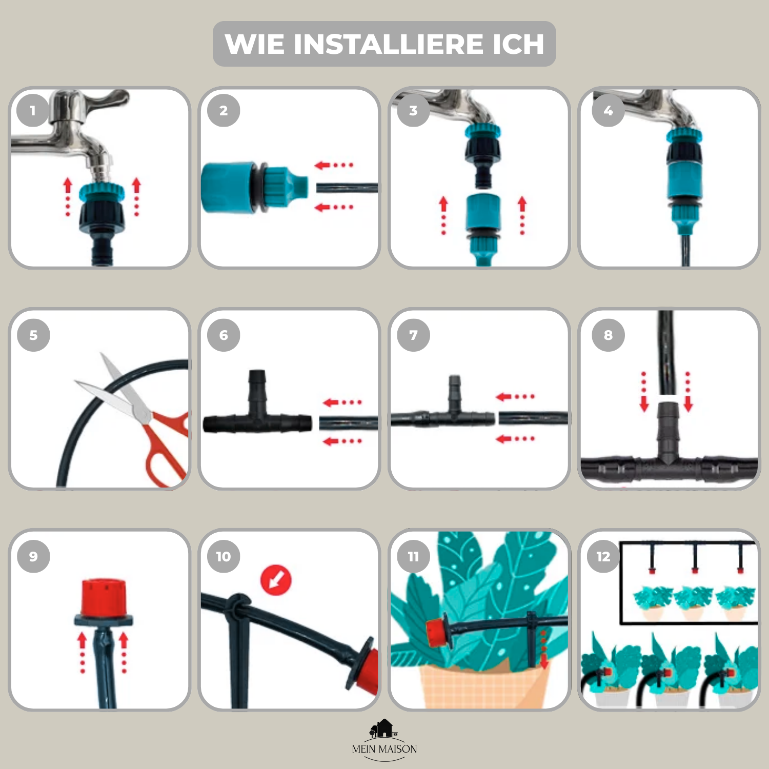 AquaDrip – Tropfbewässerung leicht gemacht (100er set)