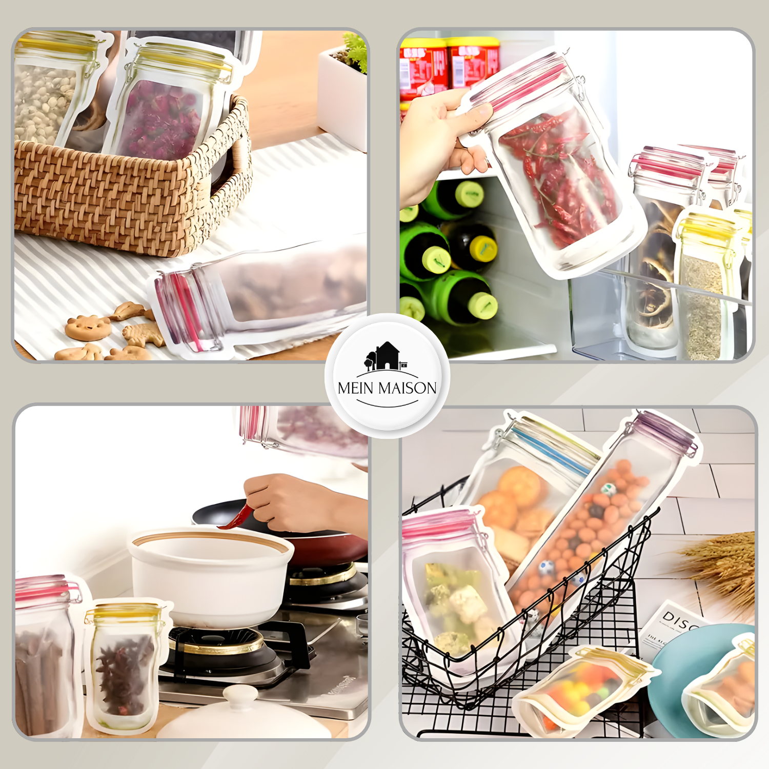 5+5 GRATIS | EcoJar – Wiederverwendbare Beutel im Einmachglas-Design!