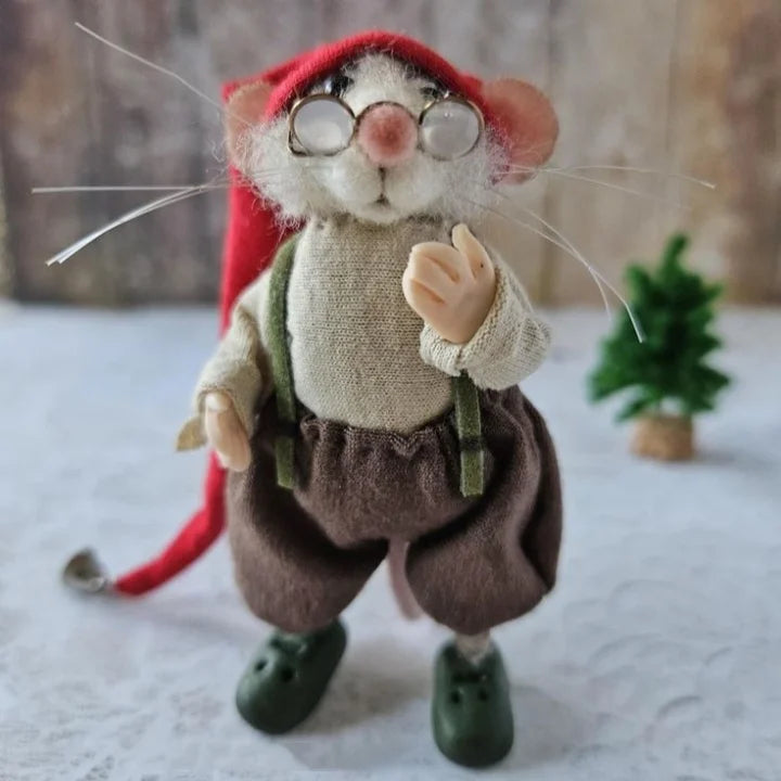 WhiskerWool™ – Handgefertigte, nadelfilzte Maus