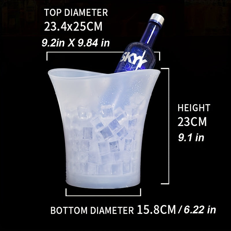 LumiChill LED Sektkühler | 5L Eiseimer | Batteriebetrieben | Party & Event Deko