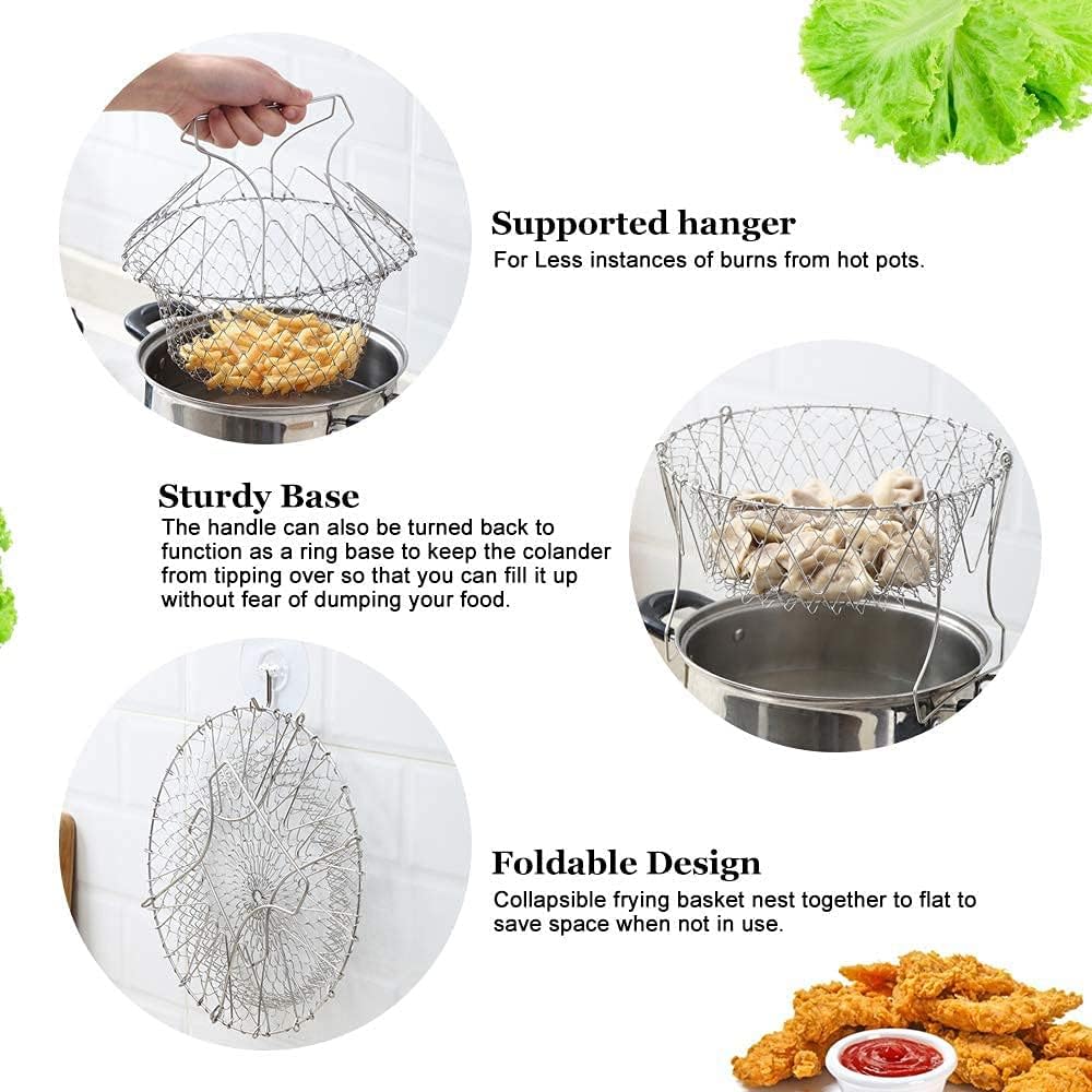 1+1 GRATIS | FlexiChef Duo – Dualfunktionaler Küchenkorb zum Kochen, Braten & Abtropfen