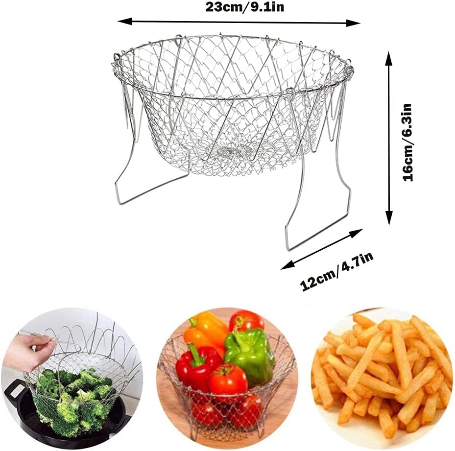 1+1 GRATIS | FlexiChef Duo – Dualfunktionaler Küchenkorb zum Kochen, Braten & Abtropfen
