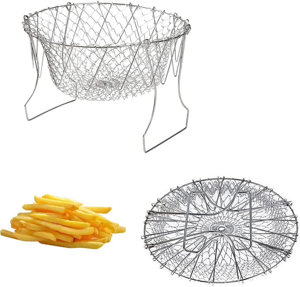1+1 GRATIS | FlexiChef Duo – Dualfunktionaler Küchenkorb zum Kochen, Braten & Abtropfen