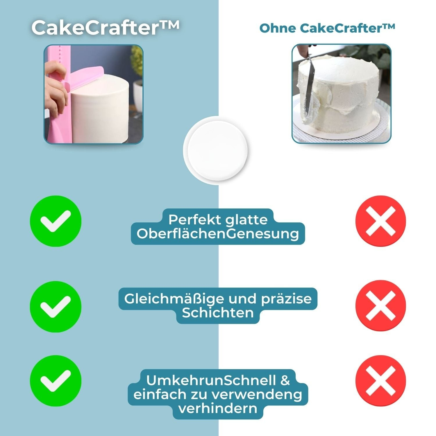 CakeCrafter - Verstellbarer Tortenschaber und Glätter